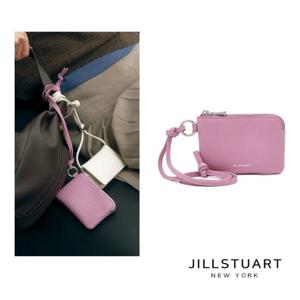 [질스튜어트] 핑크 가죽 지퍼 파우치 홀더 JAHO5F542P1