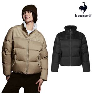 [르꼬끄] 여성 루즈핏 페이크 무스탕 다운 자켓 QQ422ODJN6_BLK