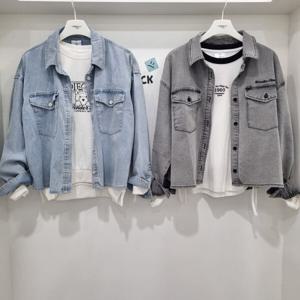 [행텐주니어]스판 짱 청 데님 쟈켓 겸용 셔츠14510-120-202-10