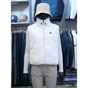 팜스프링스 세이브존03 팜스프링스 여성 골프 겨울 배색 뽀글이 하이넥 집업 베스트 ASWVL234671GA