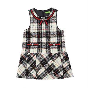 [티파니(정상)](T45KCO010)-BK 체크 트위드 점퍼 SK