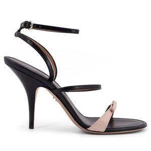 25 FW 페라가모 95mm 레더 미니 보우 스트래피 샌들 01K044