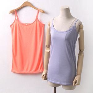 빅사이즈 베이직 끈 나시 DIN5613 데일리 티 컬러