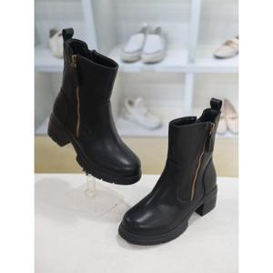 [코디엘루]라운드 소가죽 여성 모던 미들 부츠 6cm CDMD500837