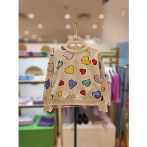 프렌치캣5 주니어 아이보리하트나염맨투맨티 (T44KKT080)