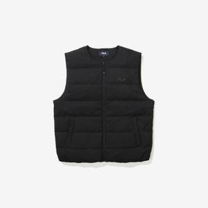 휠라조끼 GQT FS2DVG4101U-BLK 베이직 경량 U넥 패딩 베스트