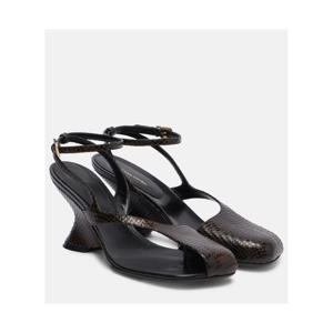 드리스반노튼 스네이크 이펙트 75 레더 웨지 샌들 P01080927