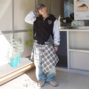 공용 보아 배색 후드집업-EFRU4326D03