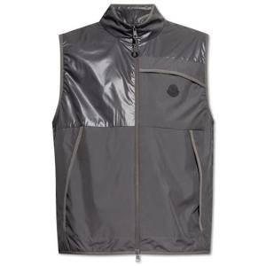 25 FW 몽클레어 패널 로고 패치 와펜 지퍼업 베스트 K10911A00182597YW