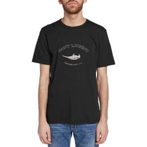 생로랑 남성 FREE BIRD 블랙 반팔티 551404 YB2ZO 1095