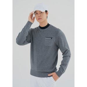 [레노마골프]남성 몸판 가네꼬 조직 라운드넥 니트 RMSRM3205-19