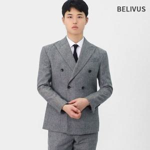 빌리버스 남성 데일리 윈터 울블렌드 더블 헤링본 패턴 자켓 클래식 정장 BVOT172