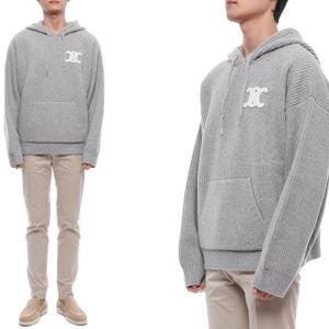 [셀린느]25FW 남성 트리옹프 패치 울 후드 니트 (RY0FV0ZTQ 08GC