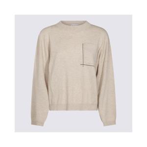 25SS 브루넬로 쿠치넬리 Virgin 울 캐시미어 앤 실크 스웨터 with Shiny Pocket Detail M16244700C9731 TP565340832