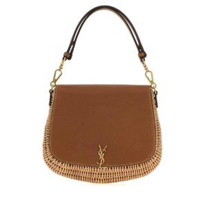 25SS 생로랑 투 tone wicker 앤 레더 Voltaire h앤bag 838062GF03J2080