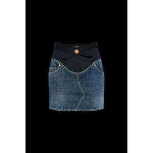25SS Balmain 데님 스커트 EF1LBA56DF25SMS