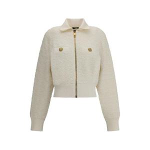 25FW Balmain BATWING 짚 TWEED 봄버 자켓 FF0TE200KJ160KA