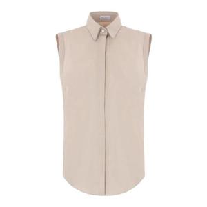 브루넬로 쿠치넬리 Sleeveless 셔츠 With  Shiny  Trim M0091MA616C7498