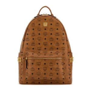 엠씨엠 로고 패턴 스터드 캔버스 백팩 MMKGSVE01 CO