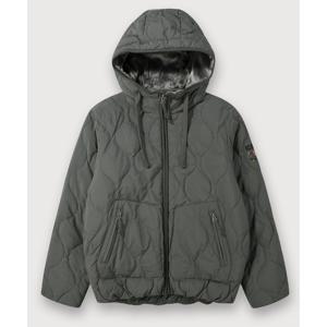 지프 공용 퍼 안감 물결 큉팅 기모 후드 다운점퍼 JQ4JPU304