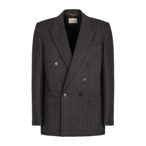 생로랑 핀스트라이프 더블브레스트 재킷 843367 Y802W1260