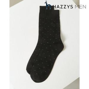 헤지스 남성 (HZSS5F103BK)  25FW 블랙 패턴 면혼방 장목양말
