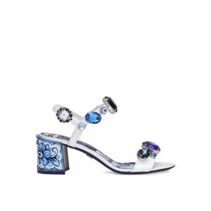 돌체앤가바나 레더 힐 샌들 60mm CR1733AT848