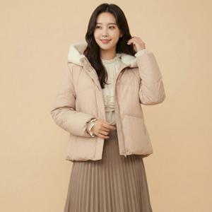 [꼼빠니아]플리스 배색 다운 패딩-CW24DA0402081B