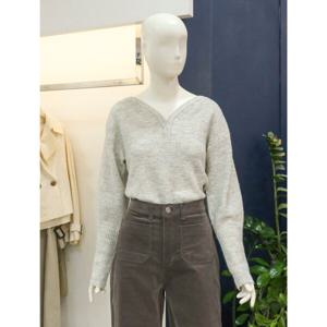 [나이스클랍][나이스클랍]네크변형 골지 니트(A244PWK915)LG_DG