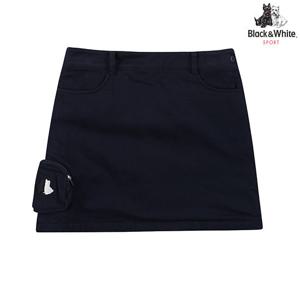 [블랙앤화이트] 여성 수성 밍크본딩 A라인 스커트 4410LDWU_NAVY