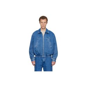 마르니 청자켓 블루 페이딩 워싱 데님 재킷 252379M177000