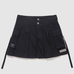 엄브로반바지 LQC UP422CSKN0-BLK [UMB X LEEY] 카고 미니 플리츠 스커트 / BLACK