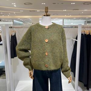 [밸리걸] 빅 버튼 니트 가디건 614460