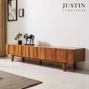 [저스틴퍼니처]리얼 멀바우 원목 베이직 거실장(2000)