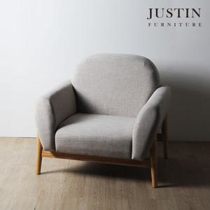[저스틴퍼니처]토크 원목 패브릭 1인 소파