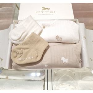 (에뜨와) (07T11790Q) (쌍둥이출산백일선물)마론바디수트양말SET(2종) (유아/출산/백일/돌선물/조카선물)