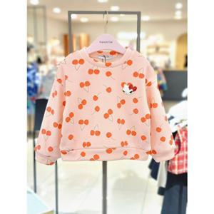 [프렌치캣 9D] 핑 앵두 맨투맨 티셔츠 (Q56DDT170)