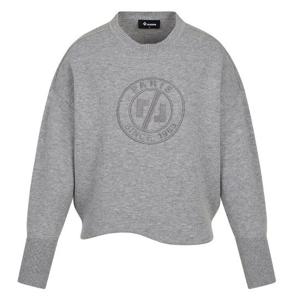 [레노마골프]25FW 여성 로고 자수 밑단 변형 라운드 니트 RWSRO8