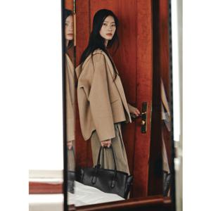 쉬즈미스 (SWHCTP44050) 울 후드 핸드메이드 하프 코트