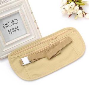 파우치 슬림 방지 힙색 여행용 가방 전대 베이지