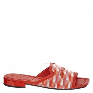 지미추 나코 나파 레더 플랫 J000165110-파프리카/캔디 핑크 믹스