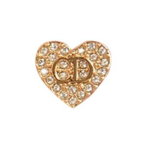 디올 클레어 D 룬 스터드 이어링 메탈 앤 크리스탈 골드 실버 E4276WOMCY-D03S