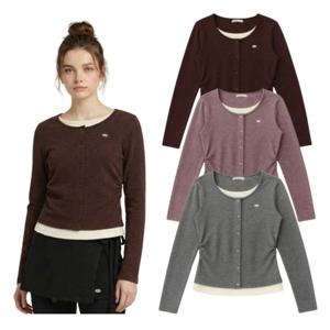 [행텐][모다부평]여성 웨일 레이어드 버튼 가디건10560-131-204-