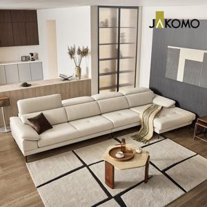 로세티 6인 카우치형 기능성 럭스 통가죽 천연면피 소가죽 소파