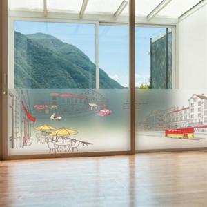 아트박스/낭만창고 dgcn095-런던거리-무점착 반투명 창문 시트지