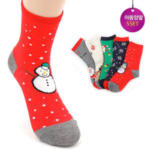 [J1035] 뿌삐뿌뻬 양말세트 [5족 크리스마스 1탄] 아동양말