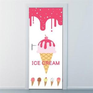 아트박스/낭만창고 nces187-아이스크림콘-현관문시트지