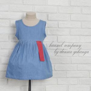 [한설]18.J 데님컬러 여아 생활한복 원피스