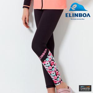 [엘인보아] 주니어 워터레깅스 9부_플라워브라운