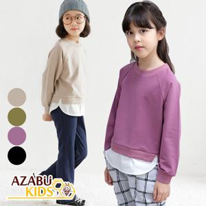 [아자브키즈] 시마 레이어드 티 아동 여아 남아 긴팔 티셔츠